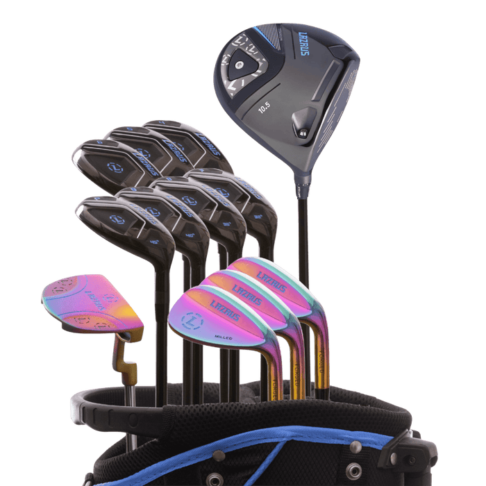 Lazrus Golf 13 pc Set - Laz2 Driver, 3 Wedges Set, Hybrids (4-PW), Putter & Bag (optional)