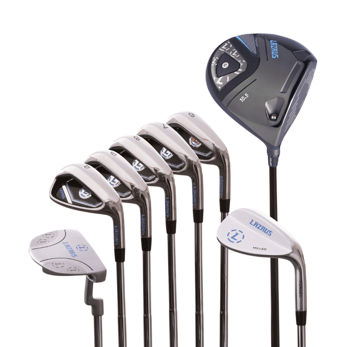 Lazrus Golf 8 pc Set - LAZ2 Driver, 6-PW Irons, 52° Wedge, Putter
