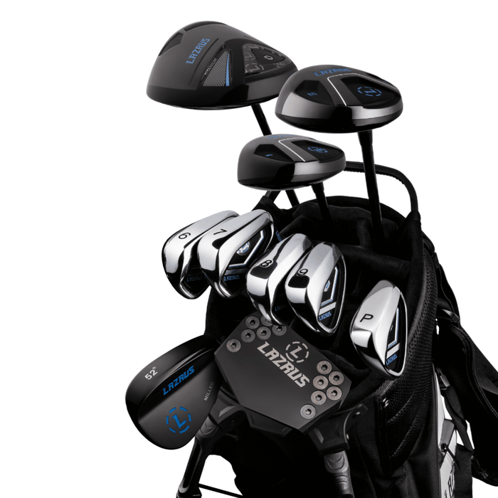 Lazrus Golf 11 pc Set - LAZ2 Driver, 3W, 1H, 6-PW Irons, 52° Wedge, Putter & Bag Optional