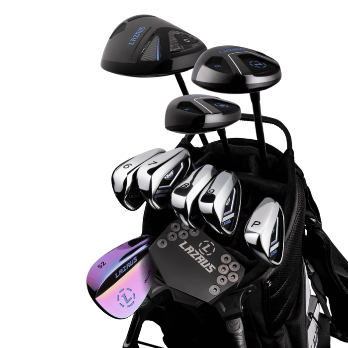 Lazrus Golf 11 pc Set - LAZ2 Driver, 3W, 1H, 6-PW Irons, 52° Wedge, Putter & Bag Optional