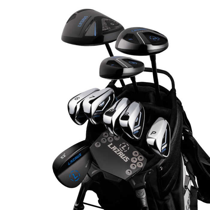 Lazrus Golf 11 pc Set - LAZ2 Driver, 3W, 1H, 6-PW Irons, 52° Wedge, Putter & Bag Optional