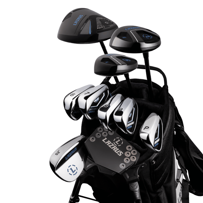 Lazrus Golf 11 pc Set - LAZ2 Driver, 3W, 1H, 6-PW Irons, 52° Wedge, Putter & Bag Optional