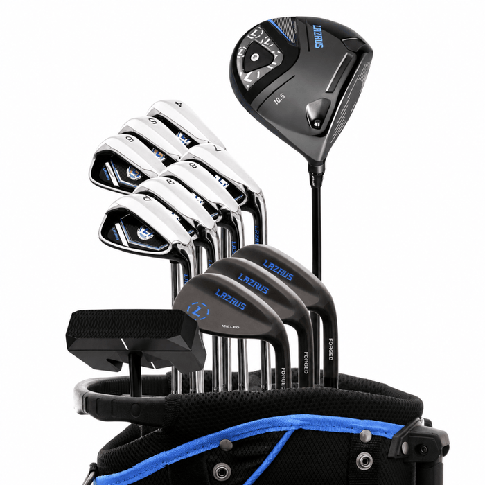 Lazrus Golf 13 pc Set - LAZ2 Driver, 3 Wedges Set, Irons (4-PW), Putter & Bag (optional)