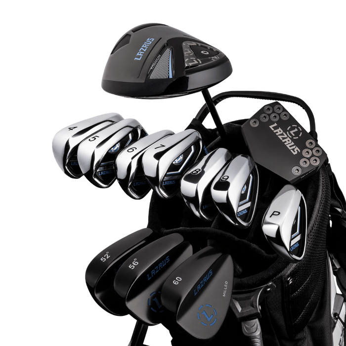 Lazrus Golf 13 pc Set - LAZ2 Driver, 3 Wedges Set, Irons (4-PW), Putter & Bag (optional)