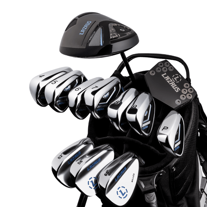 Lazrus Golf 13 pc Set - LAZ2 Driver, 3 Wedges Set, Irons (4-PW), Putter & Bag (optional)