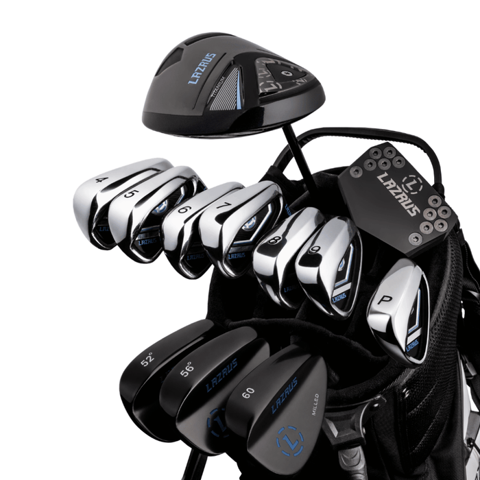 Lazrus Golf 13 pc Set - LAZ2 Driver, 3 Wedges Set, Irons (4-PW), Putter & Bag (optional)
