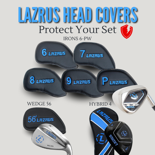 LAZRUS Golf Snapback Hats, Black with Black Logo