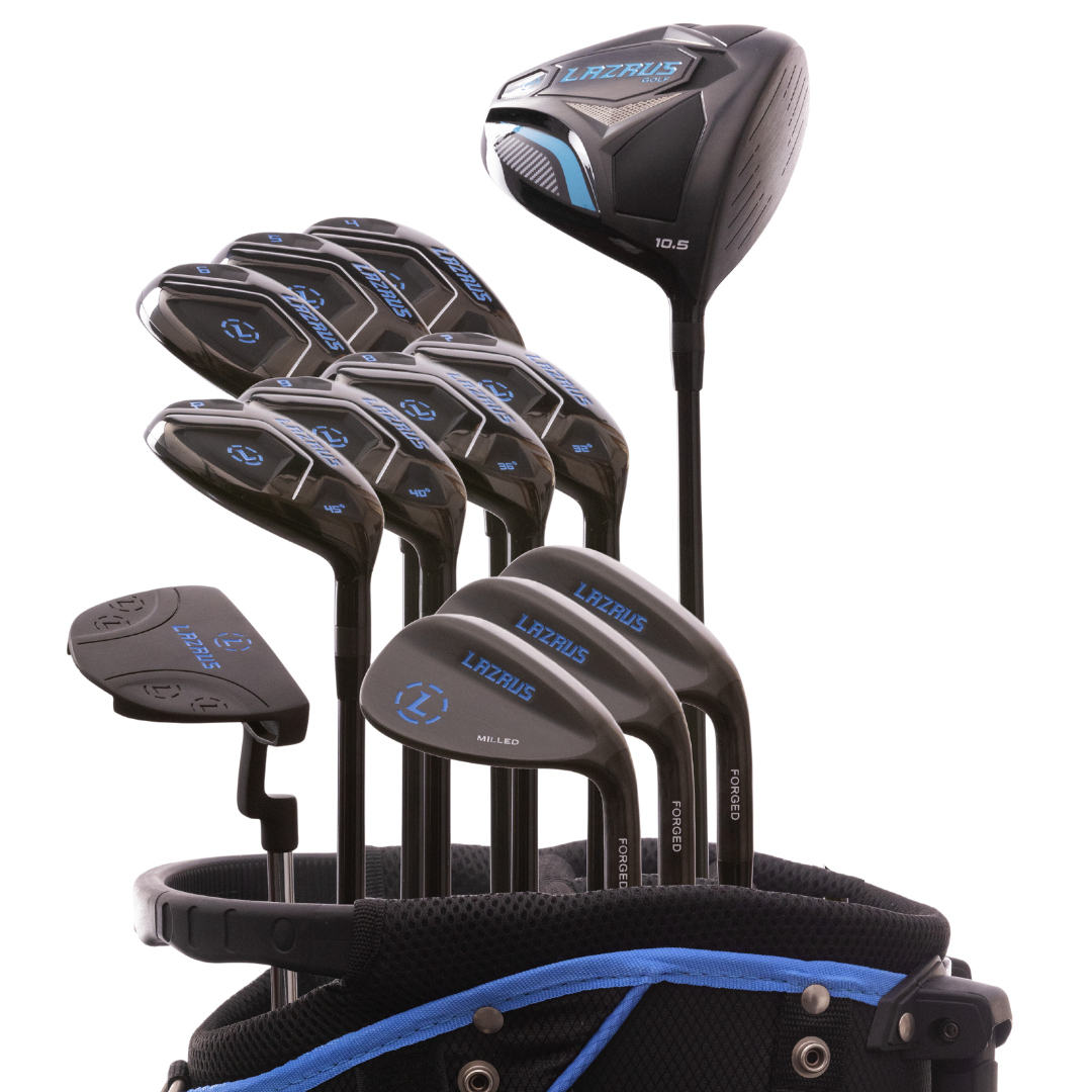 Lazrus Golf 13 pc Set - Driver, 3 Wedges Set, Hybrids (4-PW), Putter & Bag (optional)