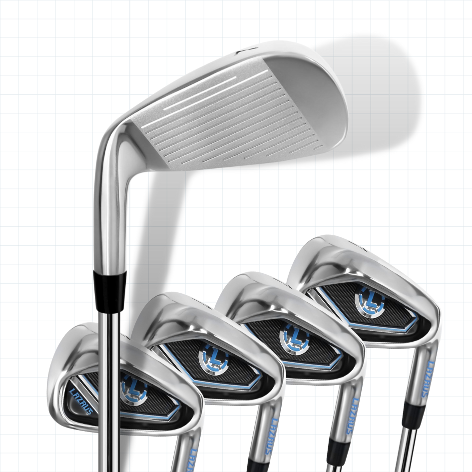 Lazrus Golf 8 pc Set - Driver, 6-PW Irons, 56° Wedge, Putter