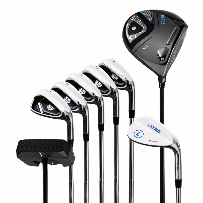 Lazrus Golf 8 pc Set - LAZ2 Driver, 6-PW Irons, 52° Wedge, Putter