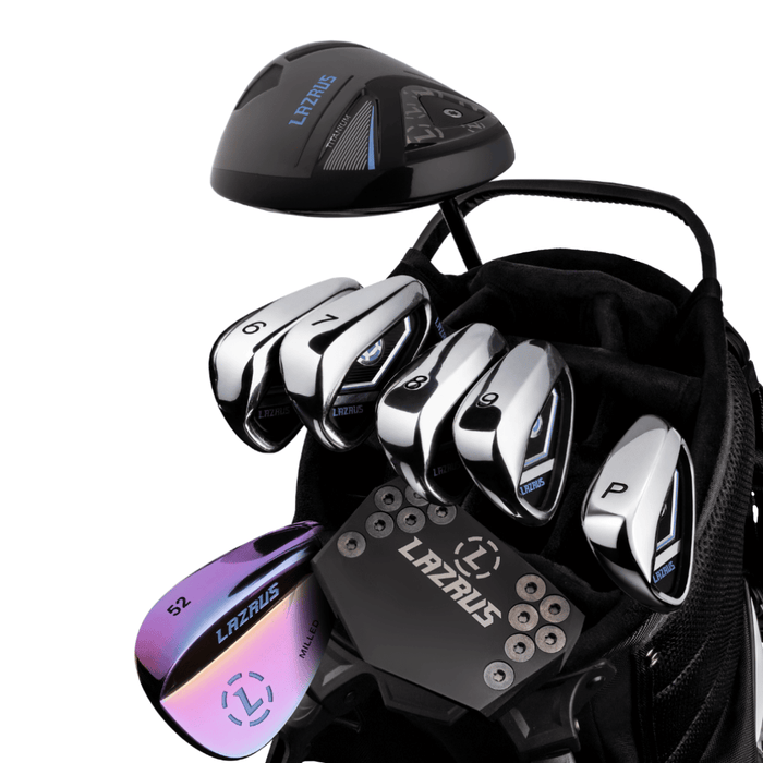 Lazrus Golf 8 pc Set - LAZ2 Driver, 6-PW Irons, 52° Wedge, Putter