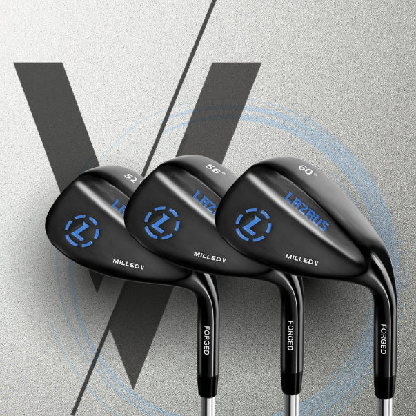 The Lazrus Milled V Wedges Set (52°, 56° & 60°)