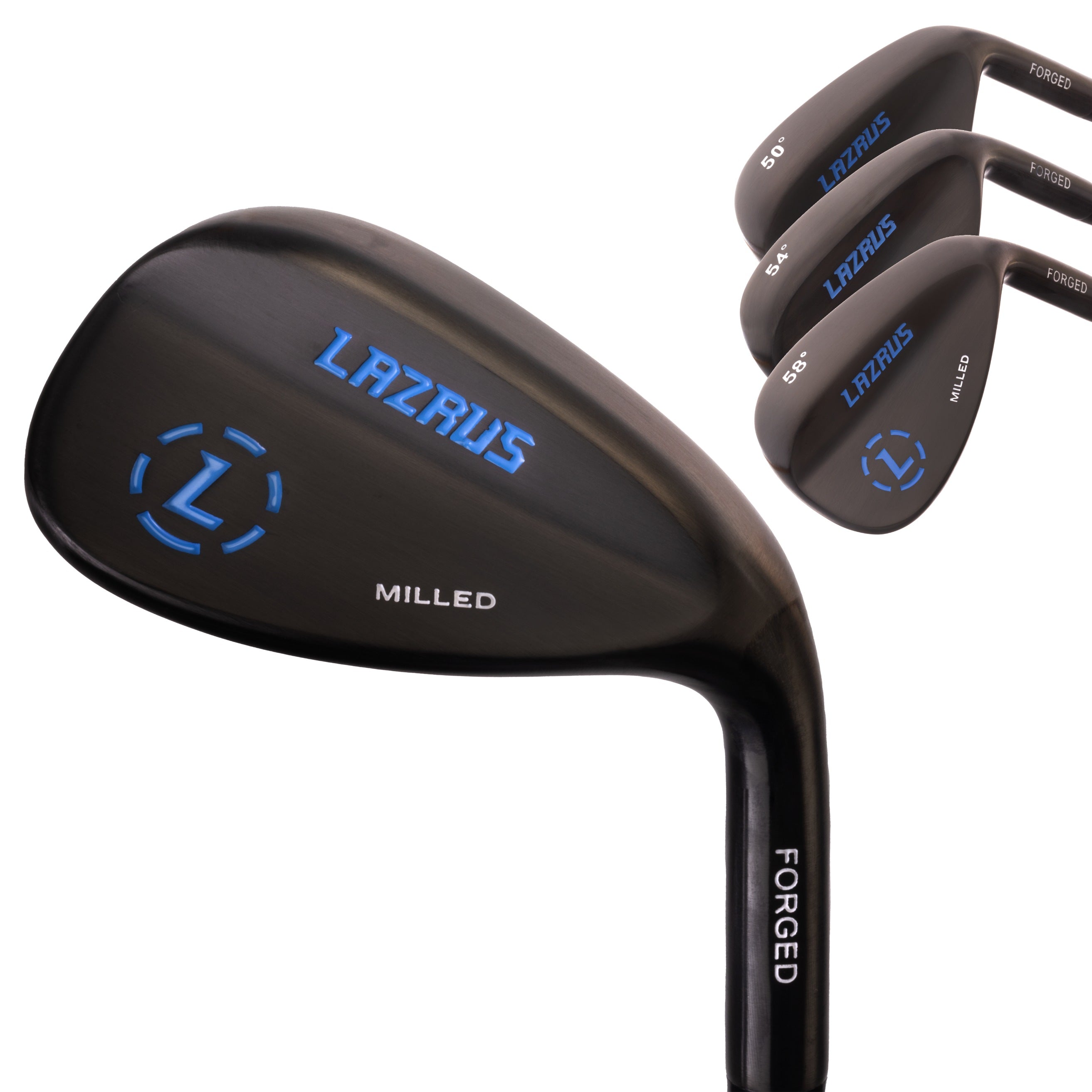 Lazrus Golf Wedges Set or Individual - Forged 50, 54, 58 | Gap, Sand, Lob Wedge (Right Hand)