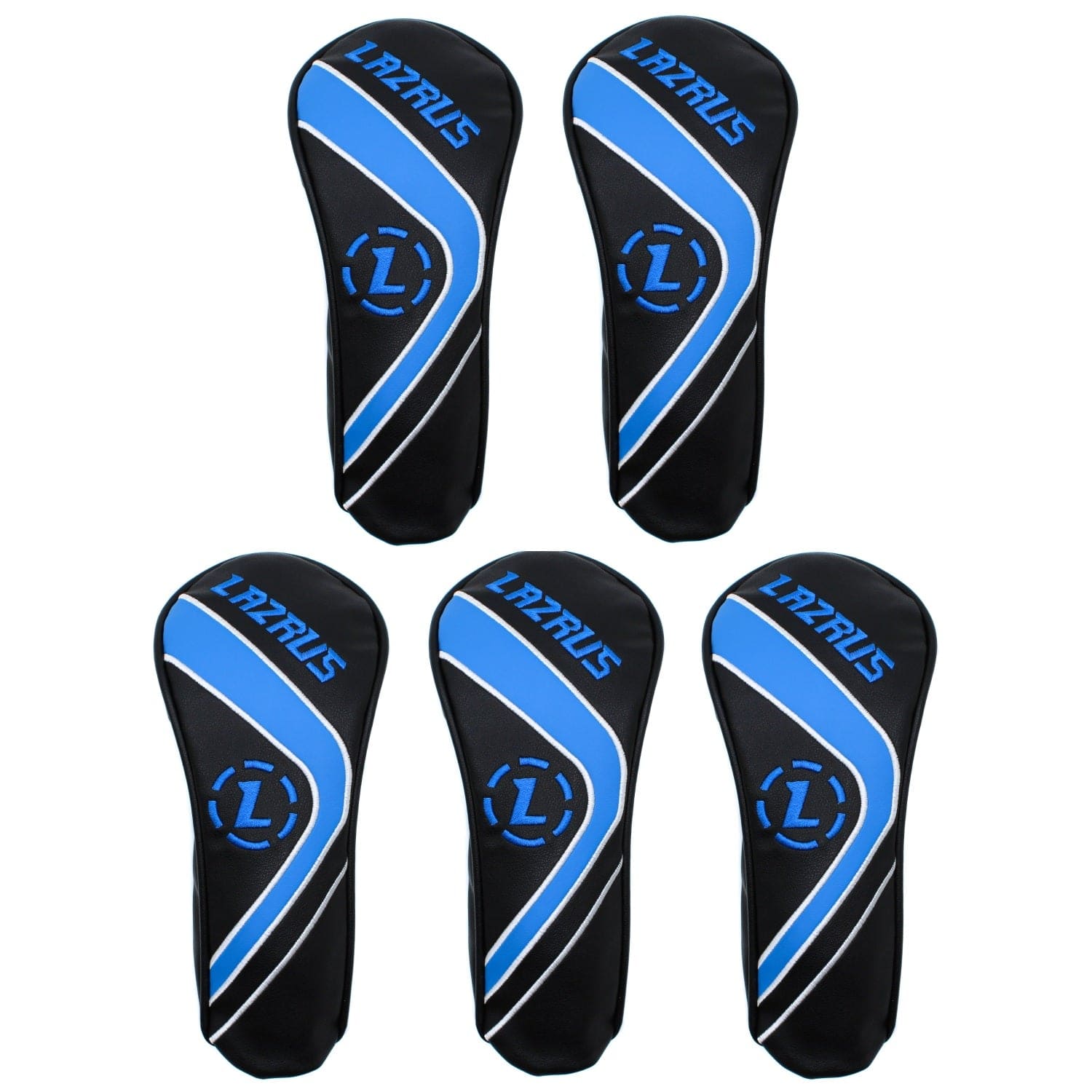 Premium Black Hybrid Wood Head Covers - LAZRUS Golf