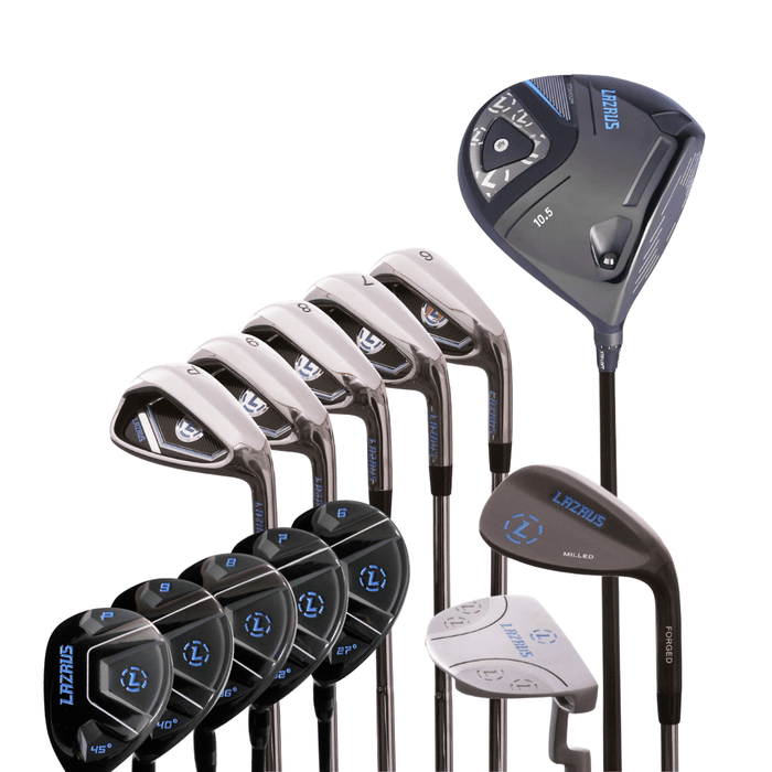Lazrus Golf 8 pc Set - LAZ2 Driver, 6-PW Irons or 6-PW Hybrids, 52° Wedge, Putter