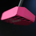 Lazrus LAZ2.5 zero torque mallet putter in Pink finish showing a zoomed in blurred view of club lines
