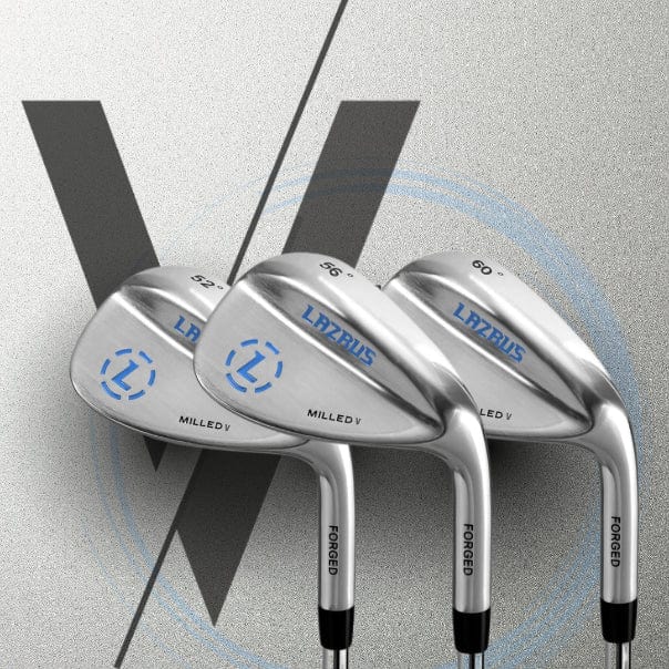 Lazrus Milled V Wedges Set or Individual (52°, 56° & 60°) — LAZRUS