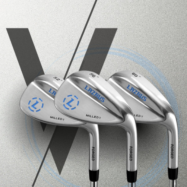 The Lazrus Milled V Wedges Set (52°, 56° & 60°)