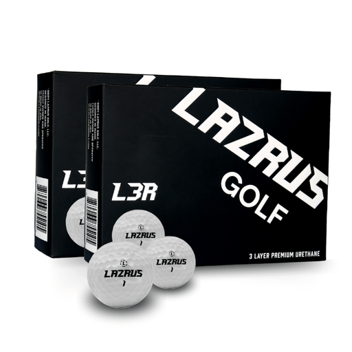 Lazrus L3R premium 3 piece urethane golf balls in white